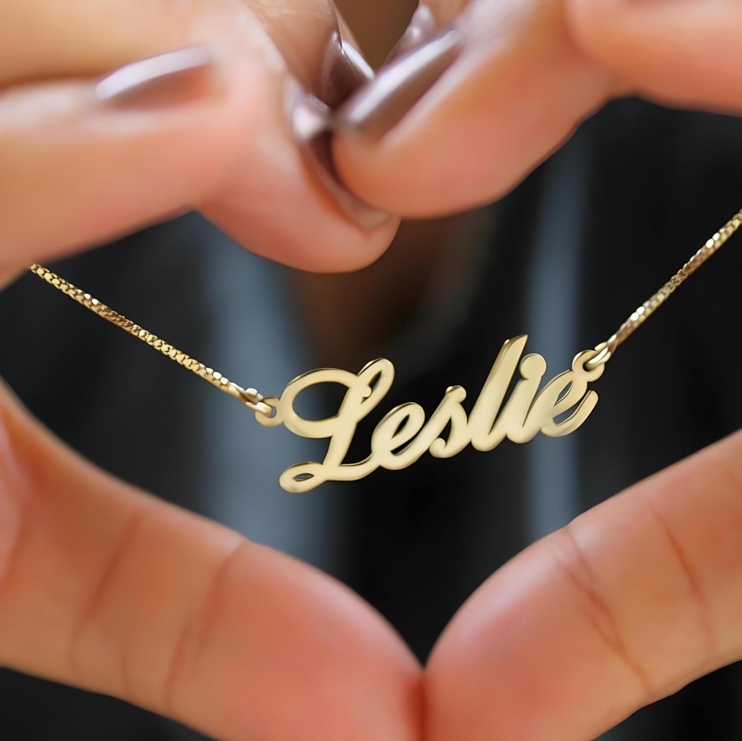 Custom Name Necklace - Personalized Name Pendant in Silver, Gold, or Rose Gold – Stainless Steel Nameplate Chain for Women - Custom Jewelry Gift for Her, Mom, or Teen Girl
