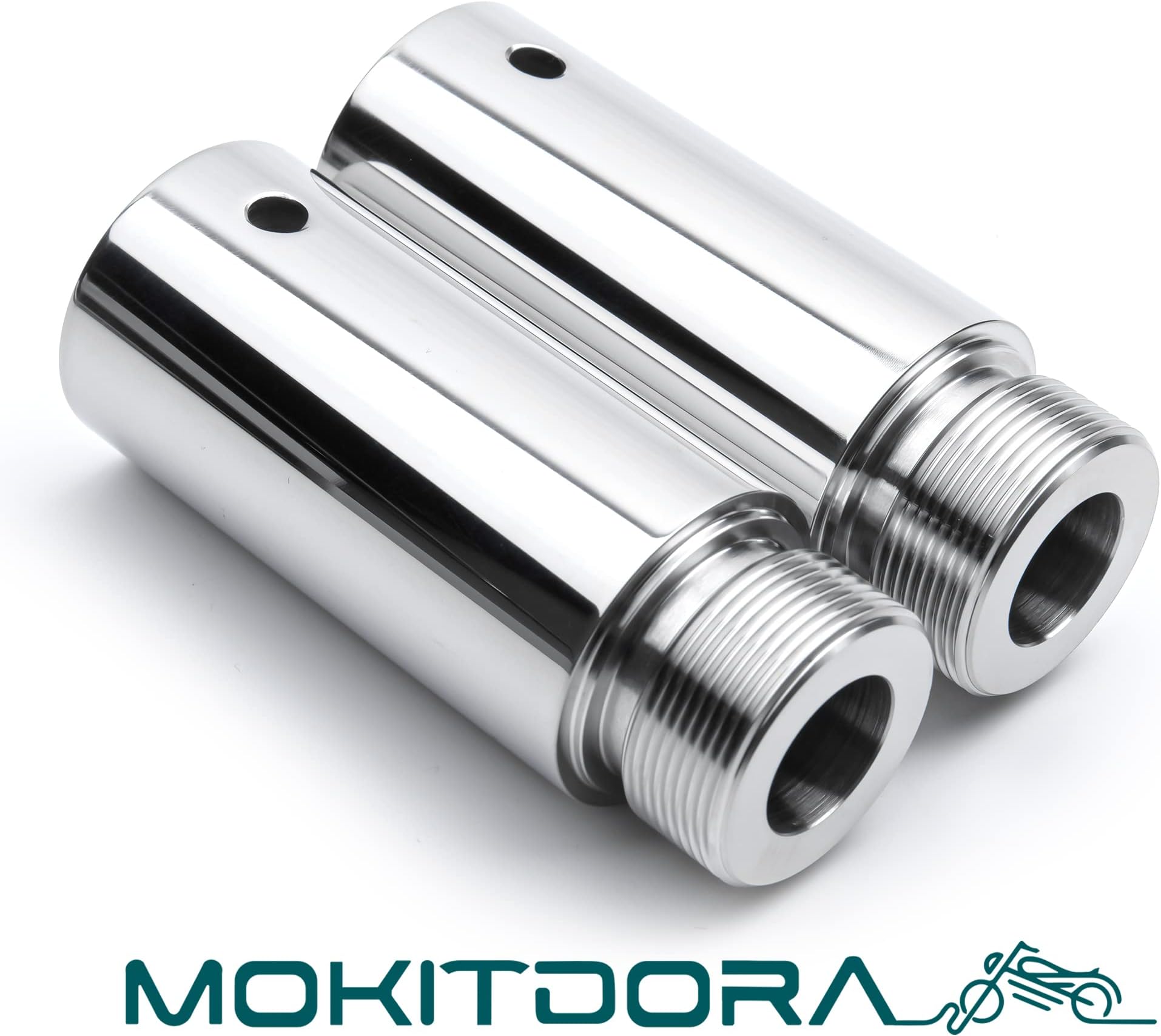 MoKitDora 39mm Sportster Dyna Fork Tube 3-inch Extensions Compatible with Harley Sportster XL 883 1200 Dyna Glide FXR