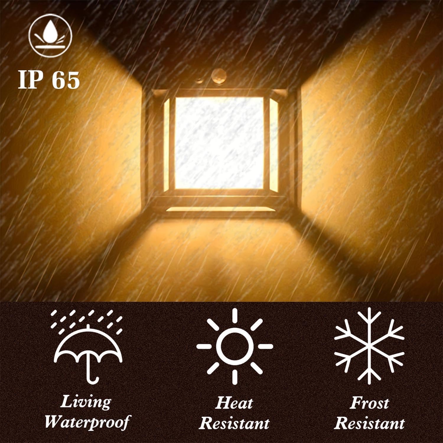 Leehui 4 Pack Solar Wall Lights Outdoor Garden, Solar Vintage Wall Lanterns Motion Sensor - Image 2