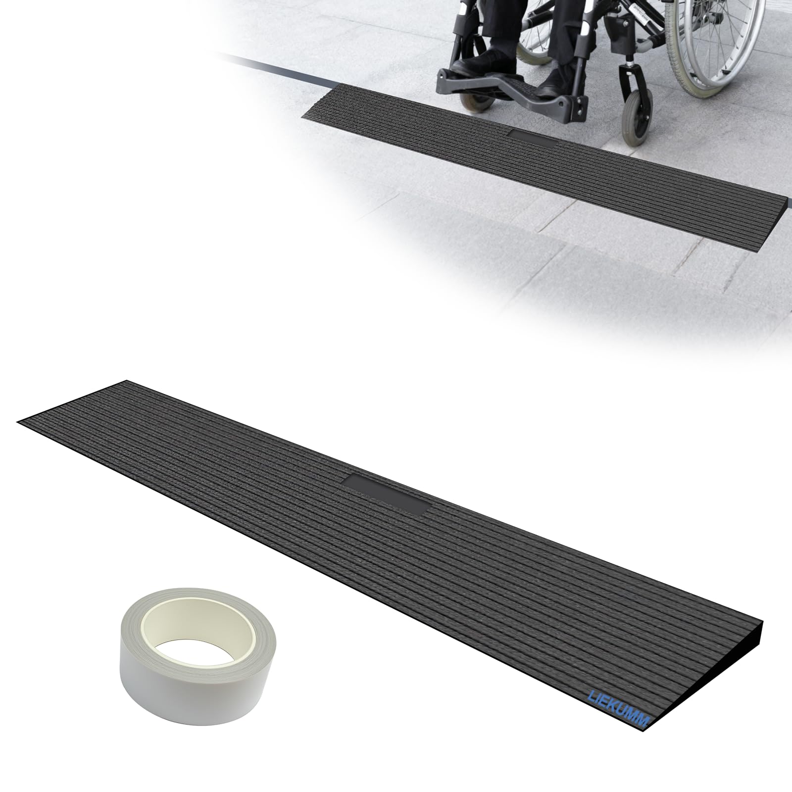 Amazon.co.jp: LIEKUMM 段差解消スロープ 高さ2cm ゴム製 耐荷重1500kg