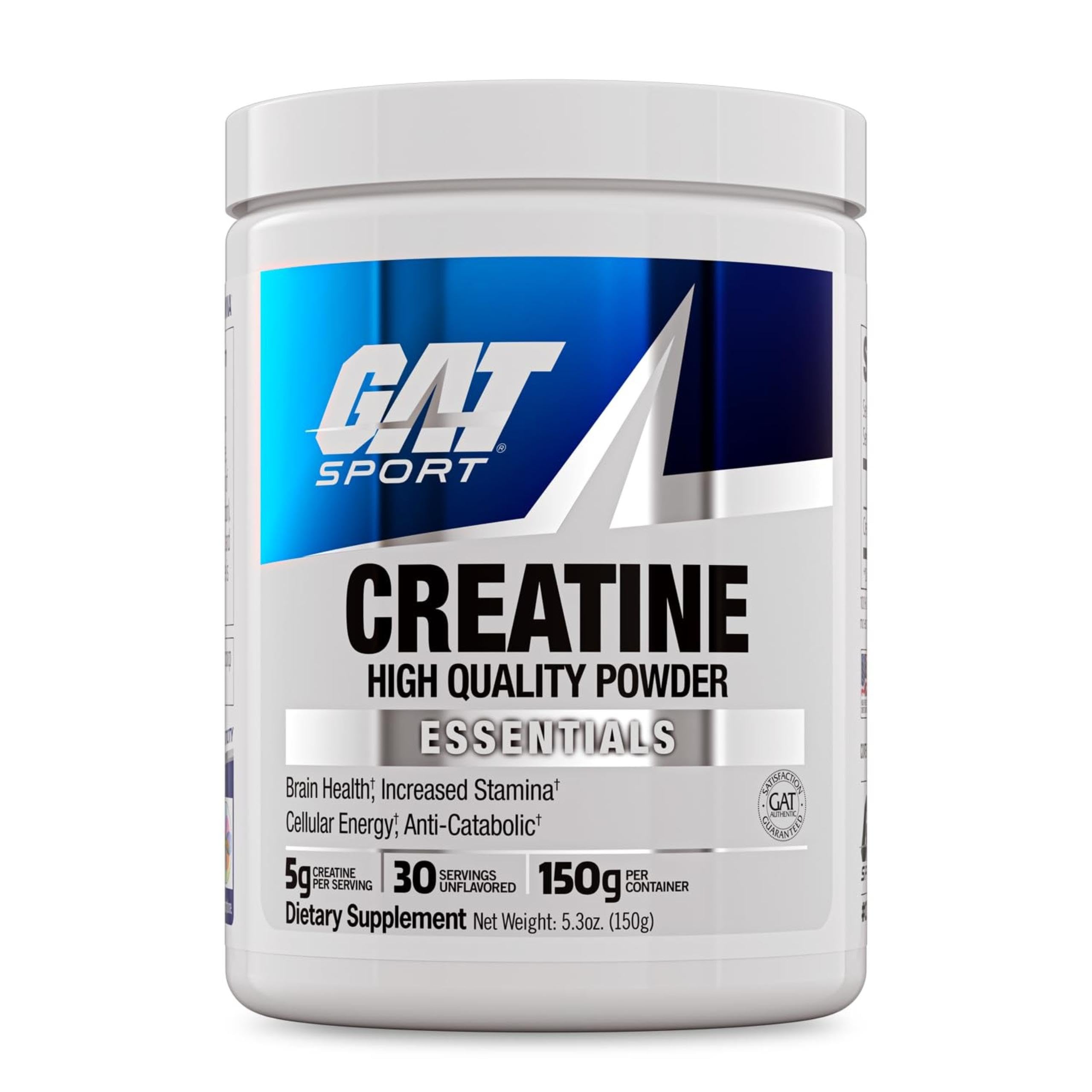 Creatine Monohydrate Powder, 150 Grams, Strength, Brain Health, GLP1 Support Anti-oxidant, Endurance, for Men & Women, 1 Month Supply, Unflavored (30 Servings)