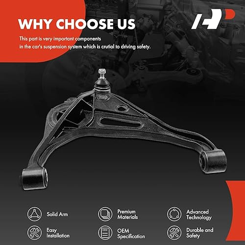 Miniatura 6 de A-Premium Brazo de control inferior delantero derecho, con rótula y buje, compatible con Suzuki Grand Vitara 1999-2005, XL-7 2002-2006, Vitara