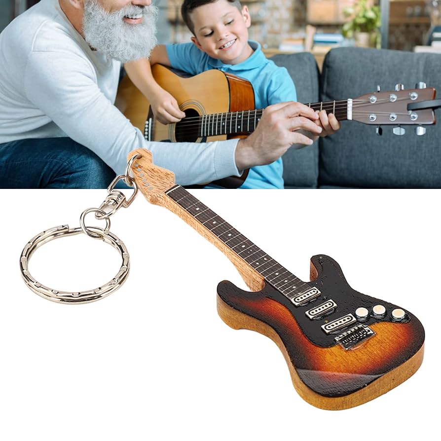 Amazon.co.jp: [MXGZ] ギターキーホルダー ギターキーリング