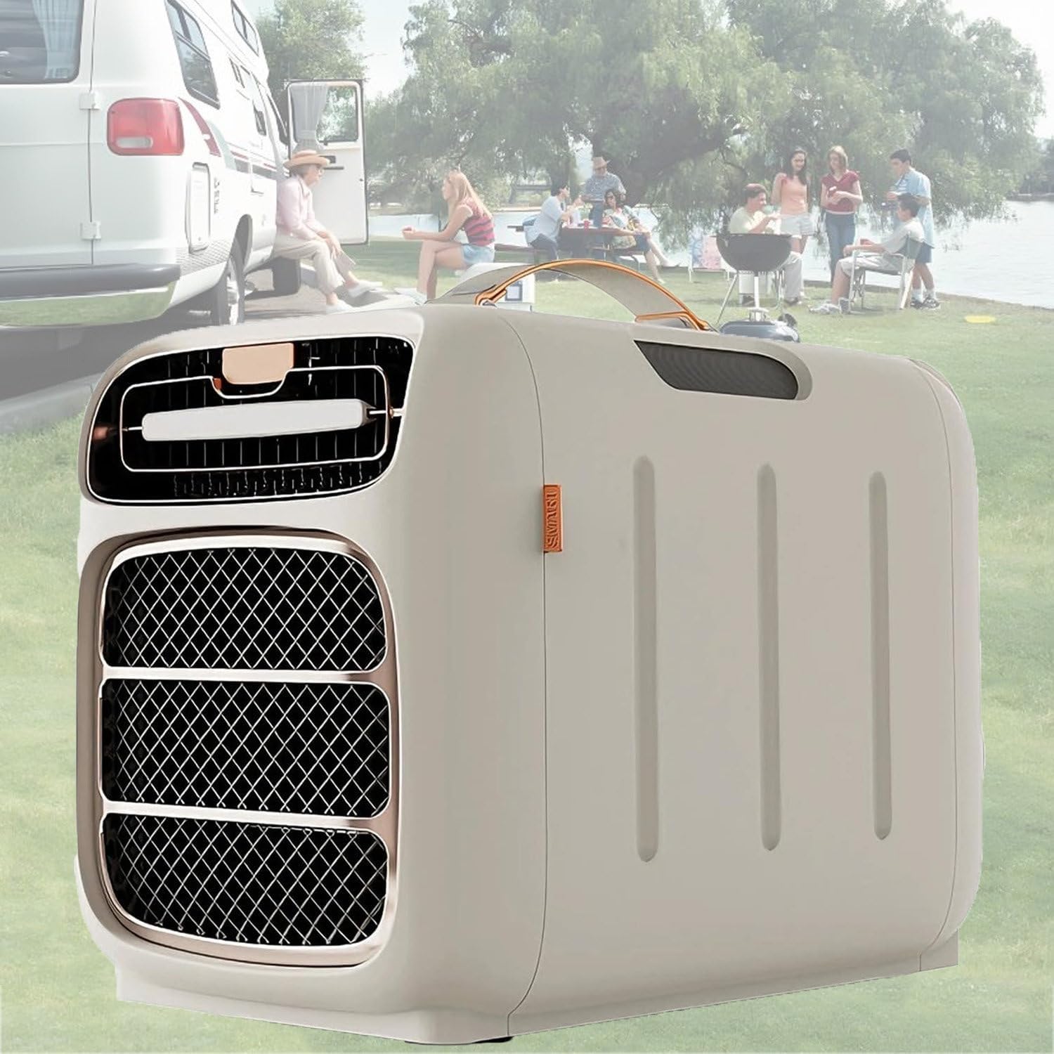 Fast Cooling 4800 BTU Portable AC, Multi-Function Cooling/Dehumidifying/Fan, Touch Display for Campervan, RV, Tent & Small Warehouse