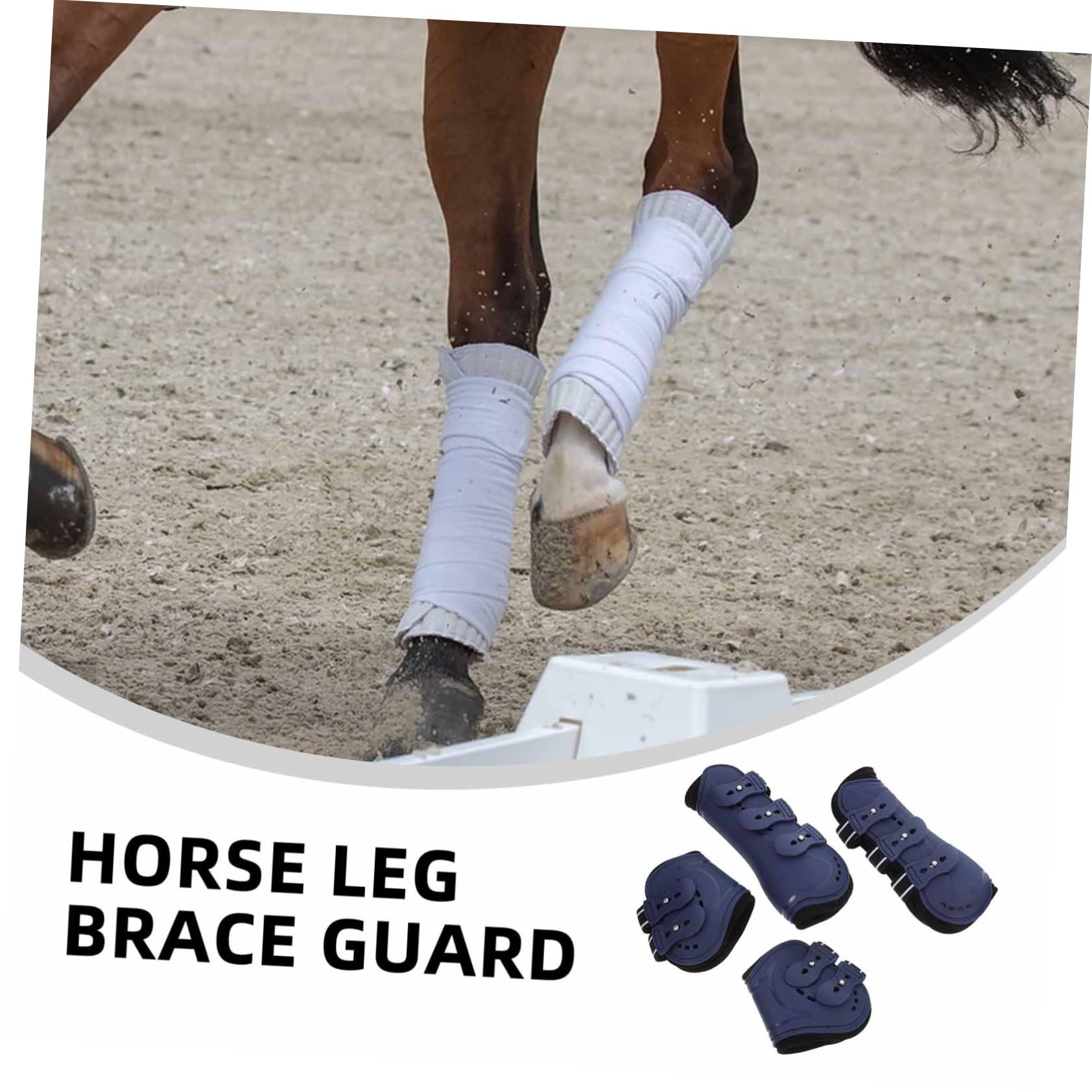 4piezas Botas De Caballo Ajustables para Delanteras y Traseras Protección De Tendón y Fetlock para Entrenamiento Ecuestre Diseño Elegante y Fácil De Usar para Saltos y