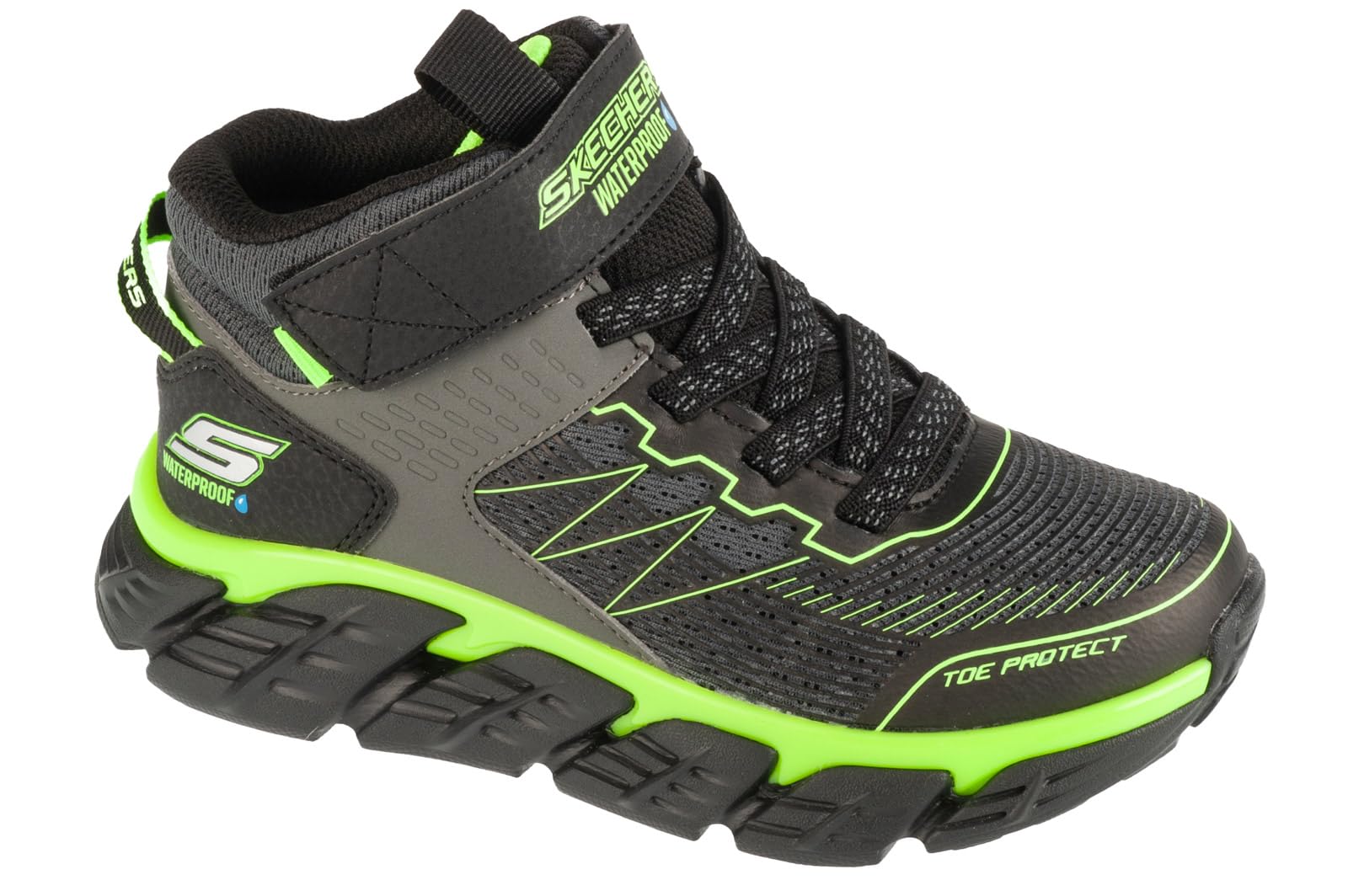 Skechers Tech-Grip - High-Surge - Charcoal/Noir/Lime Synthétique 32 EU
