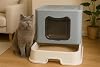 Foldable Cat Toilet with XXL Double Filter Drawers