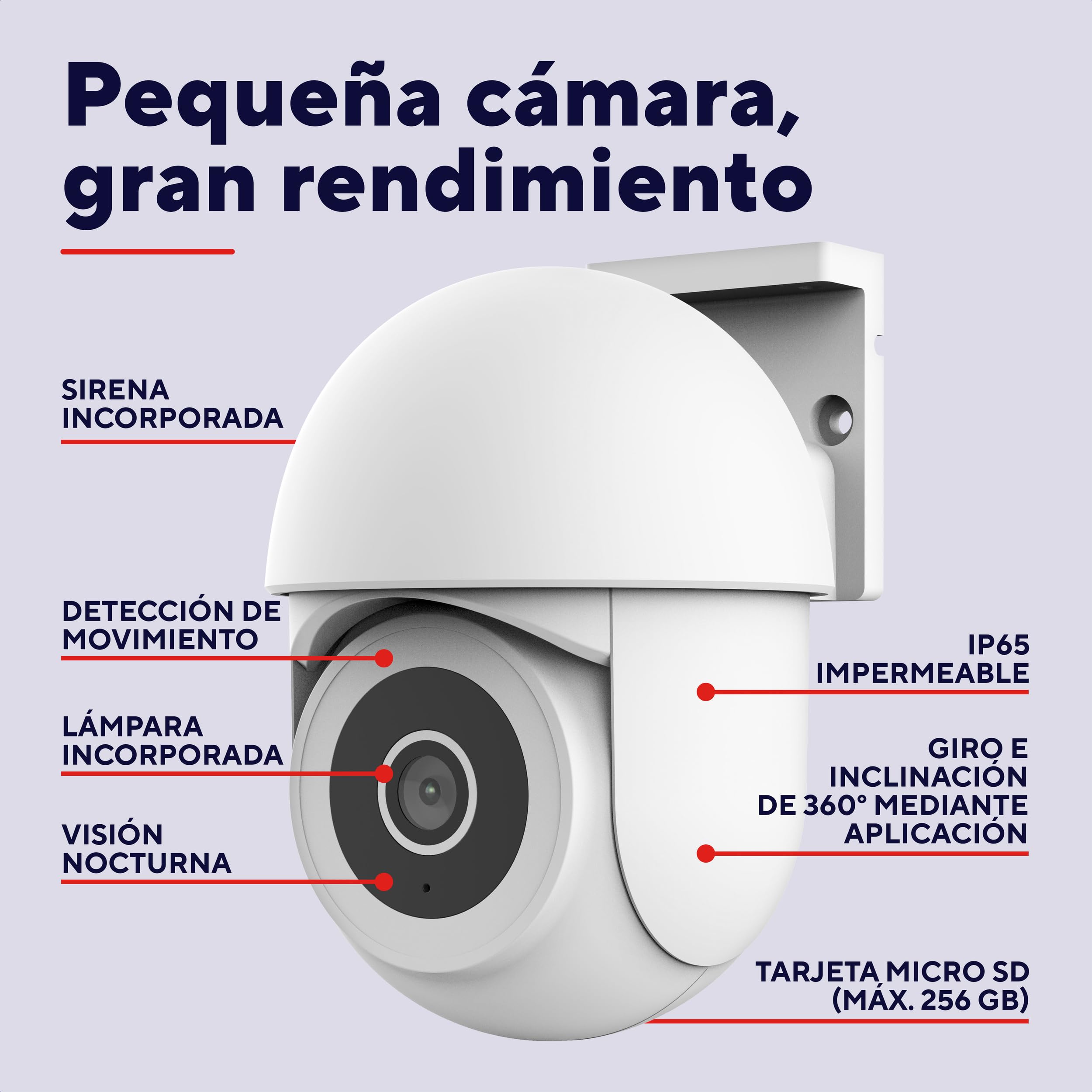 Cámara de Videovigilancia Trust IPCAM-3900/ Visión Nocturna/ Control desde APP