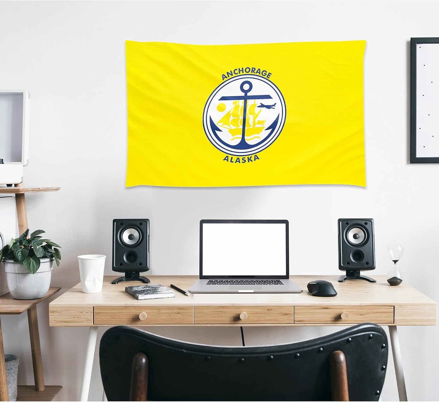 Anchorage Alaska 3x5 feet Flag Banner Vivid Color Double Stitched Brass Grommets