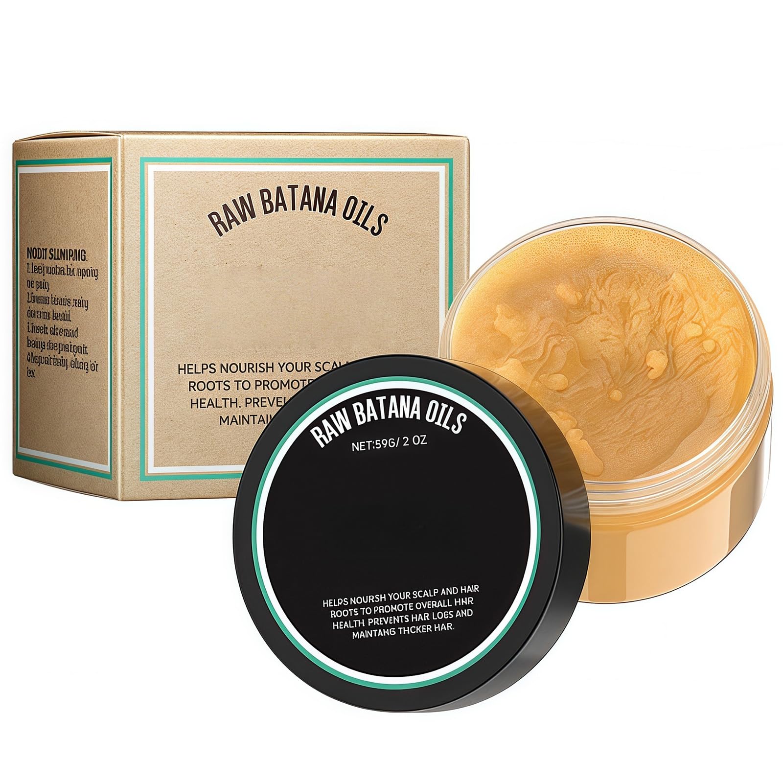 Batana Oil for Hair Growth - Organic Batana Hair Growth Butter - Prevents Hairs Loss - Thicker, Stronger, Hairs & Shine