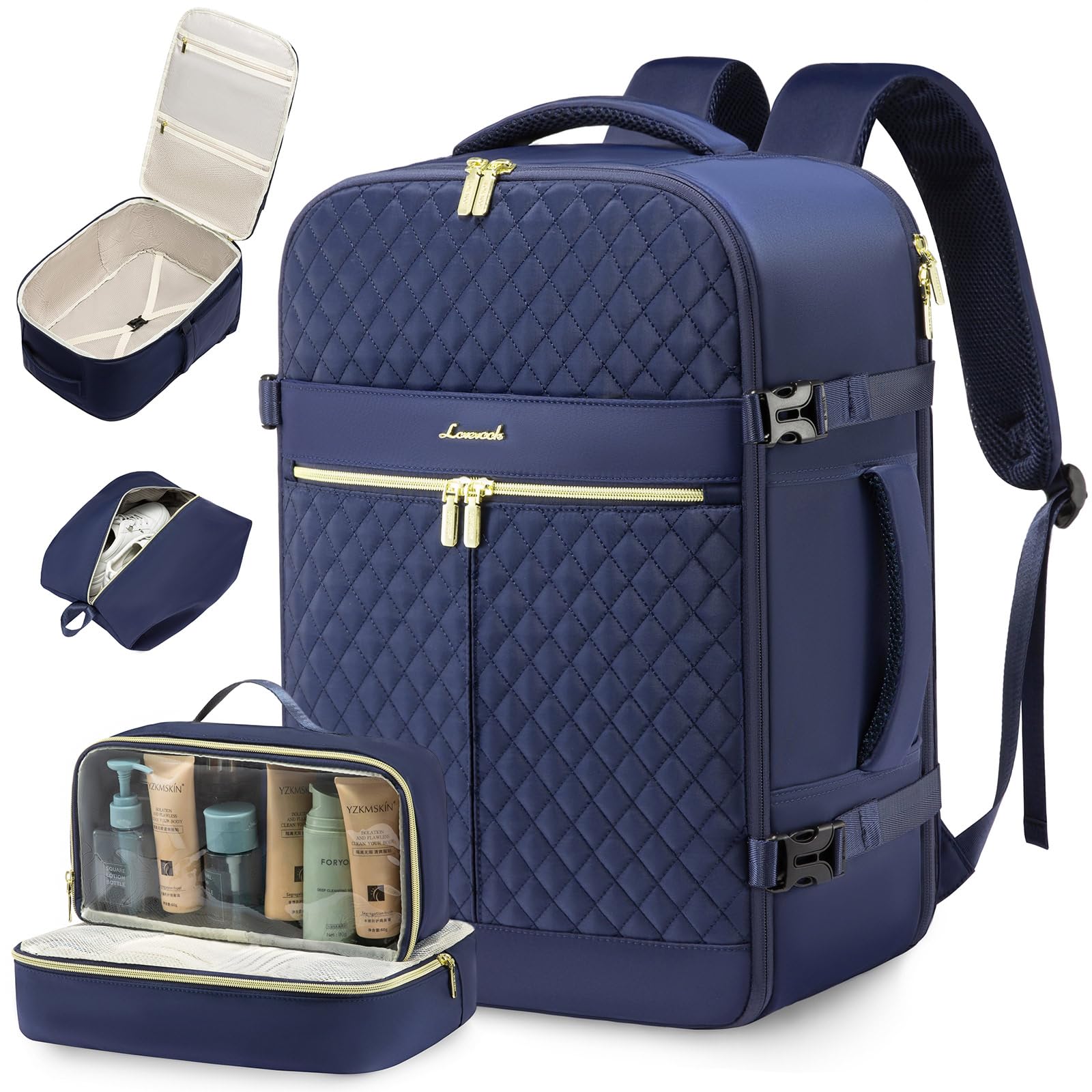 LOVEVOOK Carry On Travel Backpack for Women, 40L Personal Item Tr...