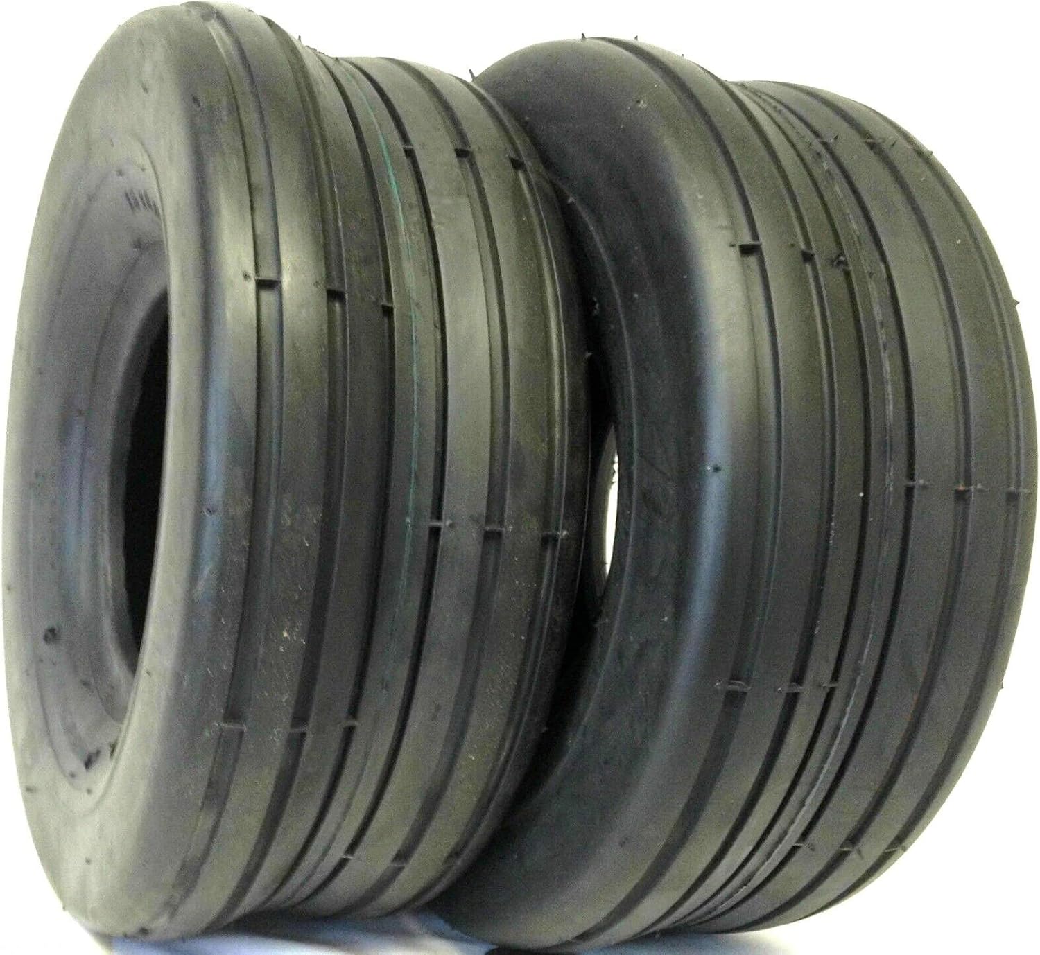 (2) Two 15x6.00-6 D837 Rib Tubeless Tires 15 600 6 SMOOTH RIB