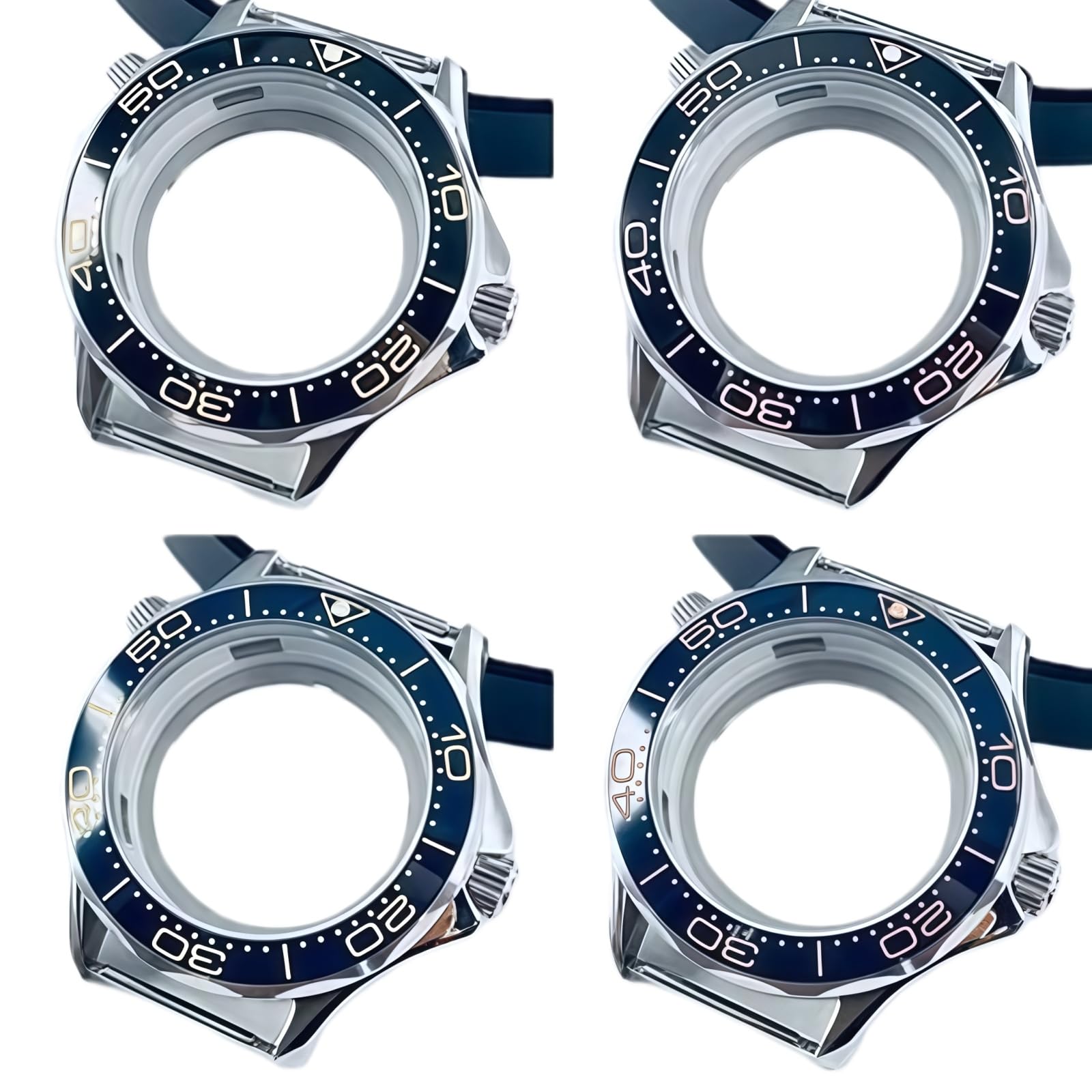 41mm Diver Gehäuse 316L Edelstahl Saphirglas Wasserdicht NH34 NH35 NH36 NH38 Mod Teile for Omega Seamaster Diver 300M