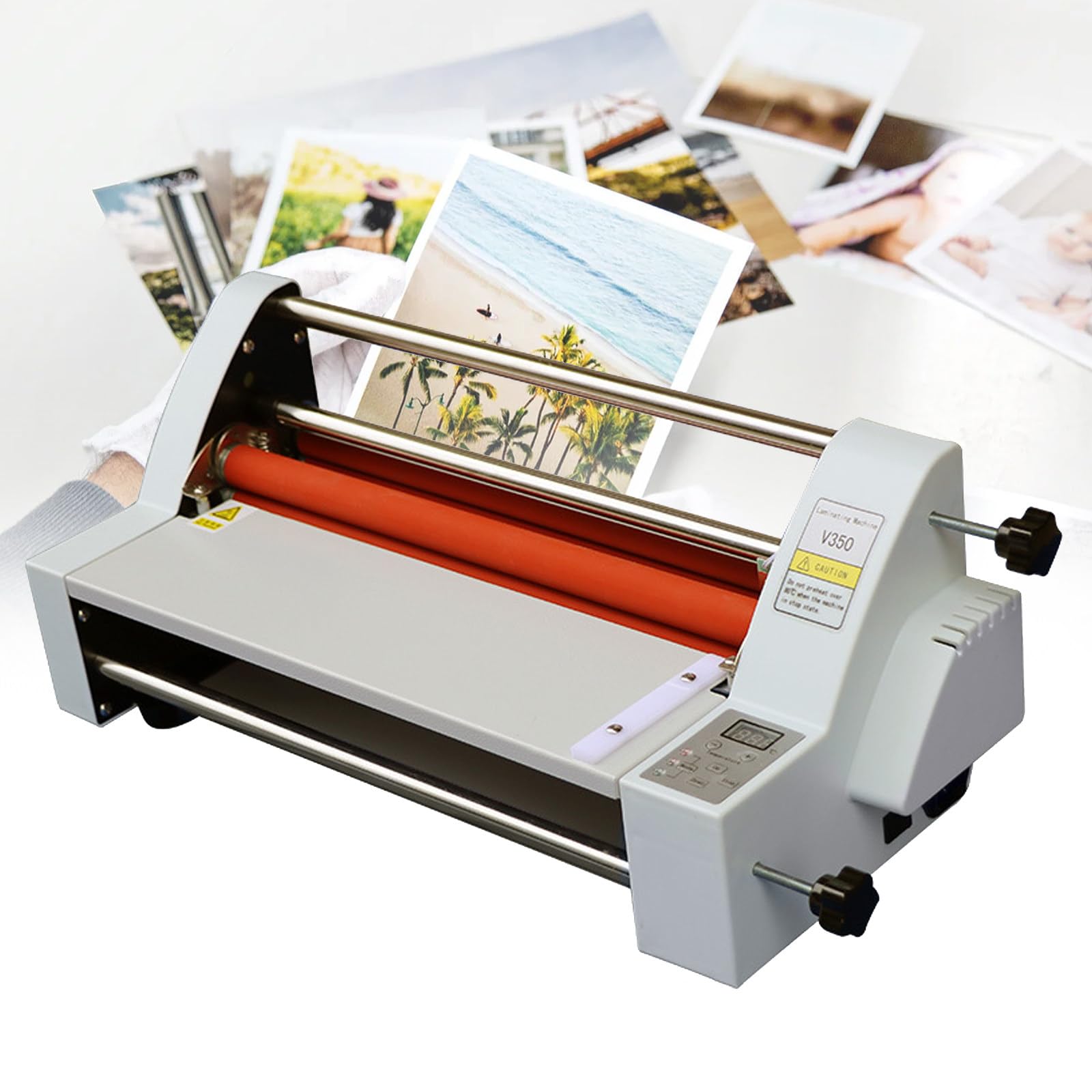 Maszyna laminująca 13", laminator na gorąco i zimno, laminator rolkowy jednostronny/podwójny, do papieru o różnych grubościach (110V)