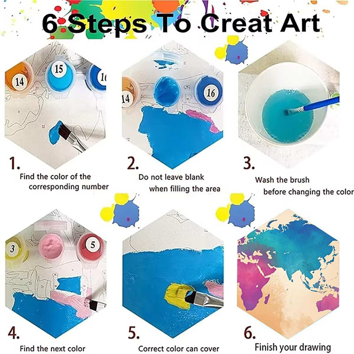 Paesaggio Dipingi con i Numeri Adulti, Mappa Dipingere Con I Numeri, Hobby Creativi Passatempo Pittura Con i Numeri Adulti con Vernici e Pennelli, per Decorazioni Parete Casa Regalo 60x120 cm W-4010