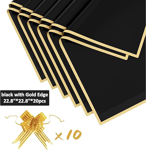 Miniatura 2 de JOYIT 20 hojas de papel de regalo de flores  Papel de regalo de ramo de flores con cinta, papel de flores impermeable para bodas, cumpleaños,