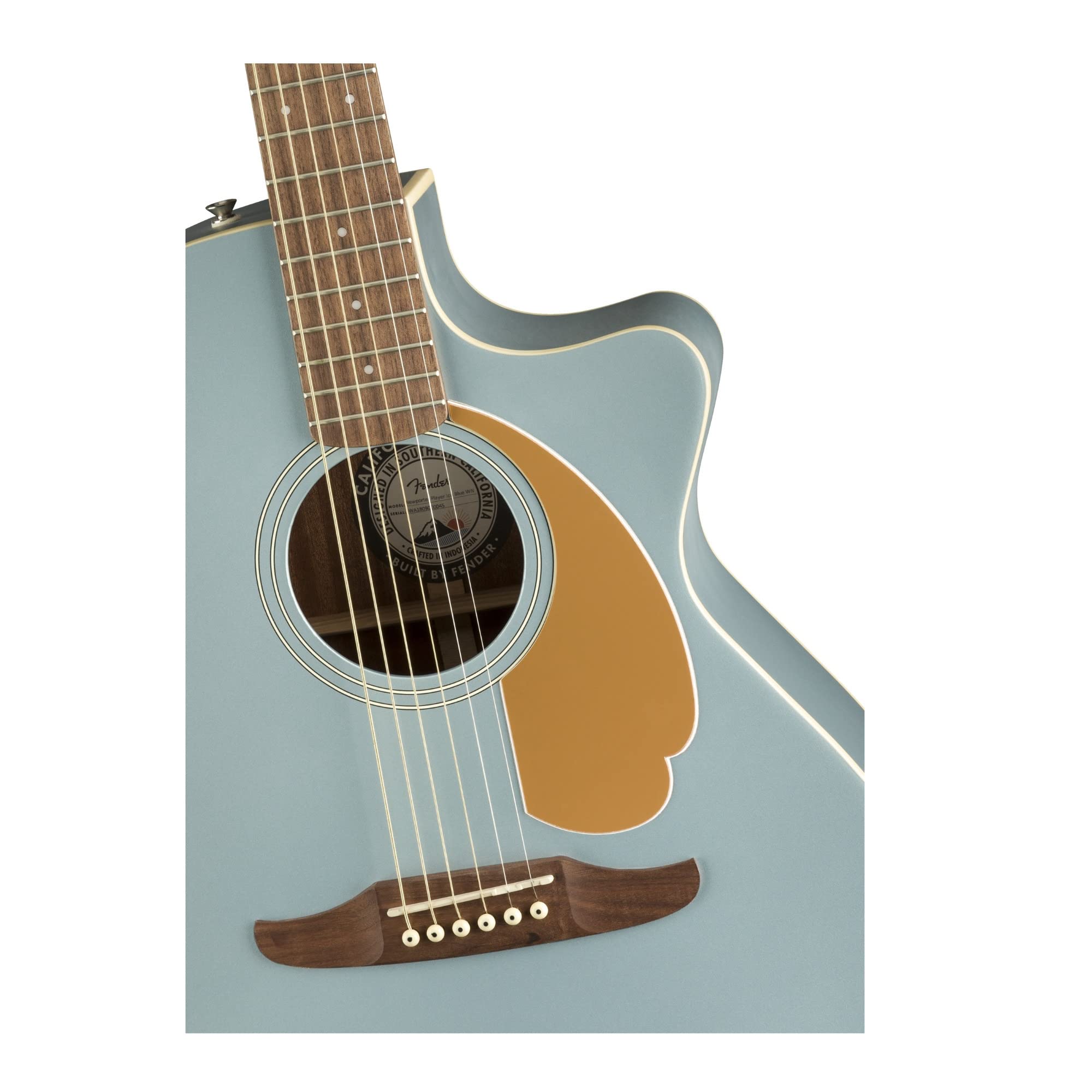 Fender Newporter Player Acoustic Guitar, with 2-Year Warranty, Ice 