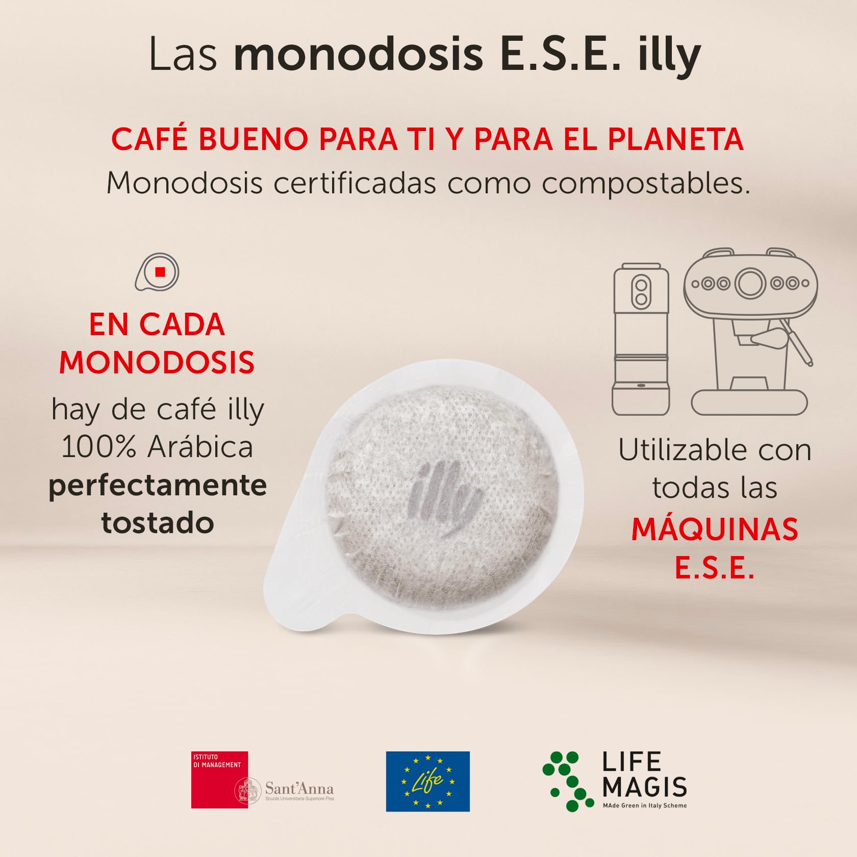 Illy Café tueste CLASSICO LUNGO en monodosis E.S.E. - 12 pack de 18 monodosis, Total 216 monodosis