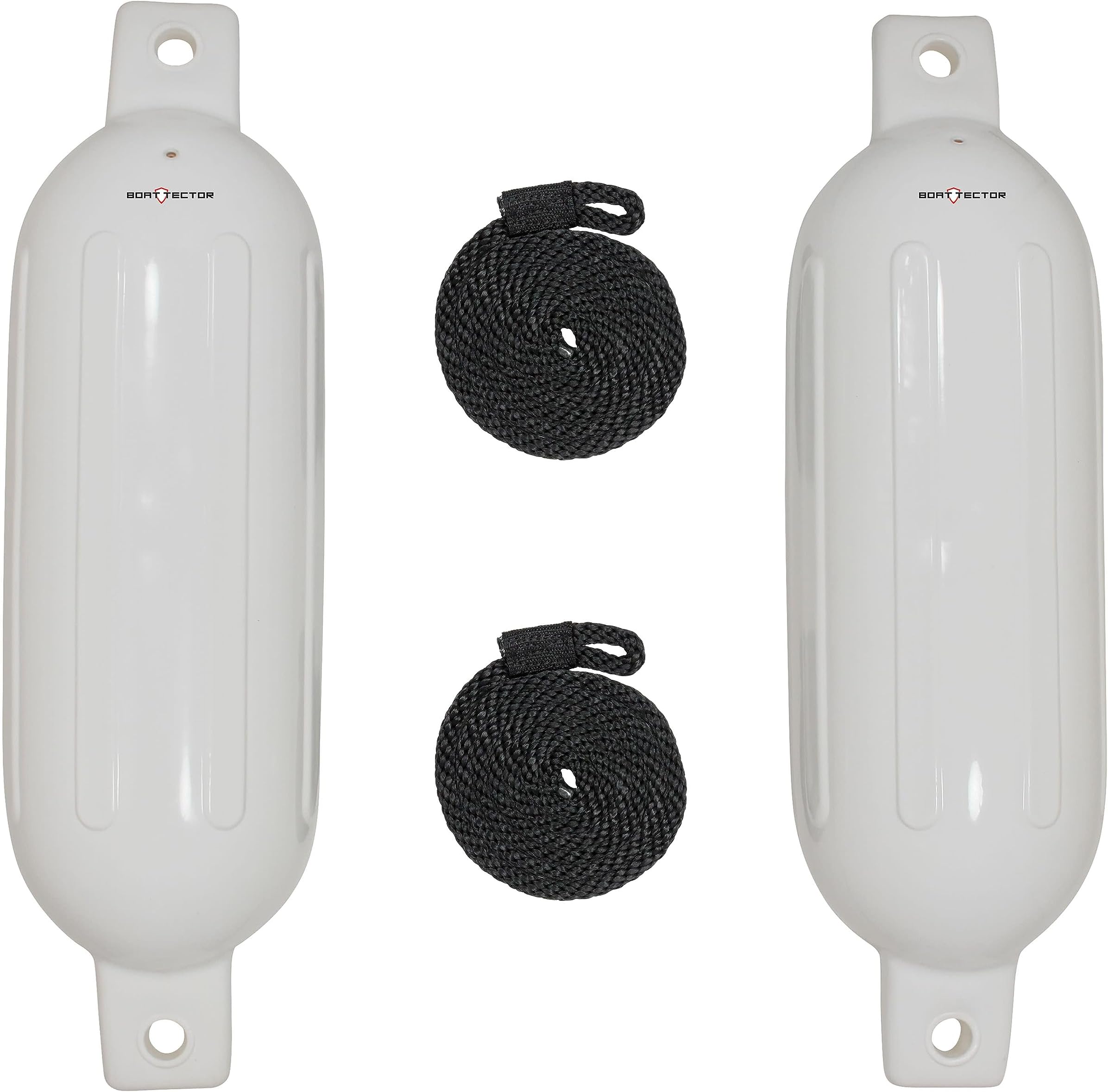 Extreme Max 3006.7372 BoatTector Inflatable Fender Value 2-Pack - 4.5" x 16", White