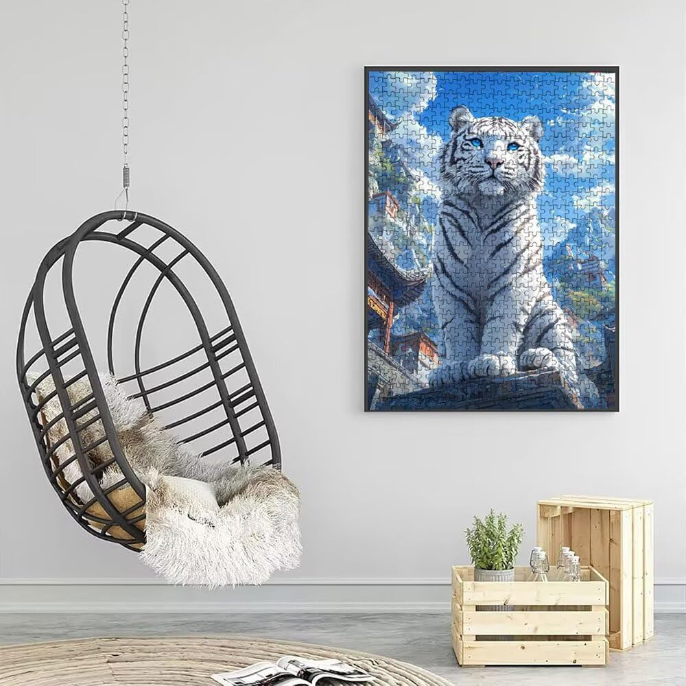 Puzzle 6000 Pezzi, Tempio Tigre Bianca 3D Puzzle per Adulti Impegnativo, Educa Puzzles Artistico, Divertente E Stimolante Puzzles Decorativo per La Famiglia, Regalo e Decorazione Pareti DX0YL6-865