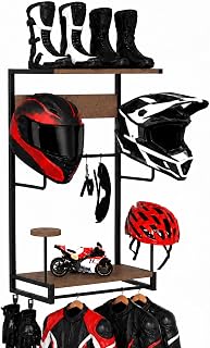Motorcycle Helmet Holder Wall Mounted, Solid Wood Helmet Rack