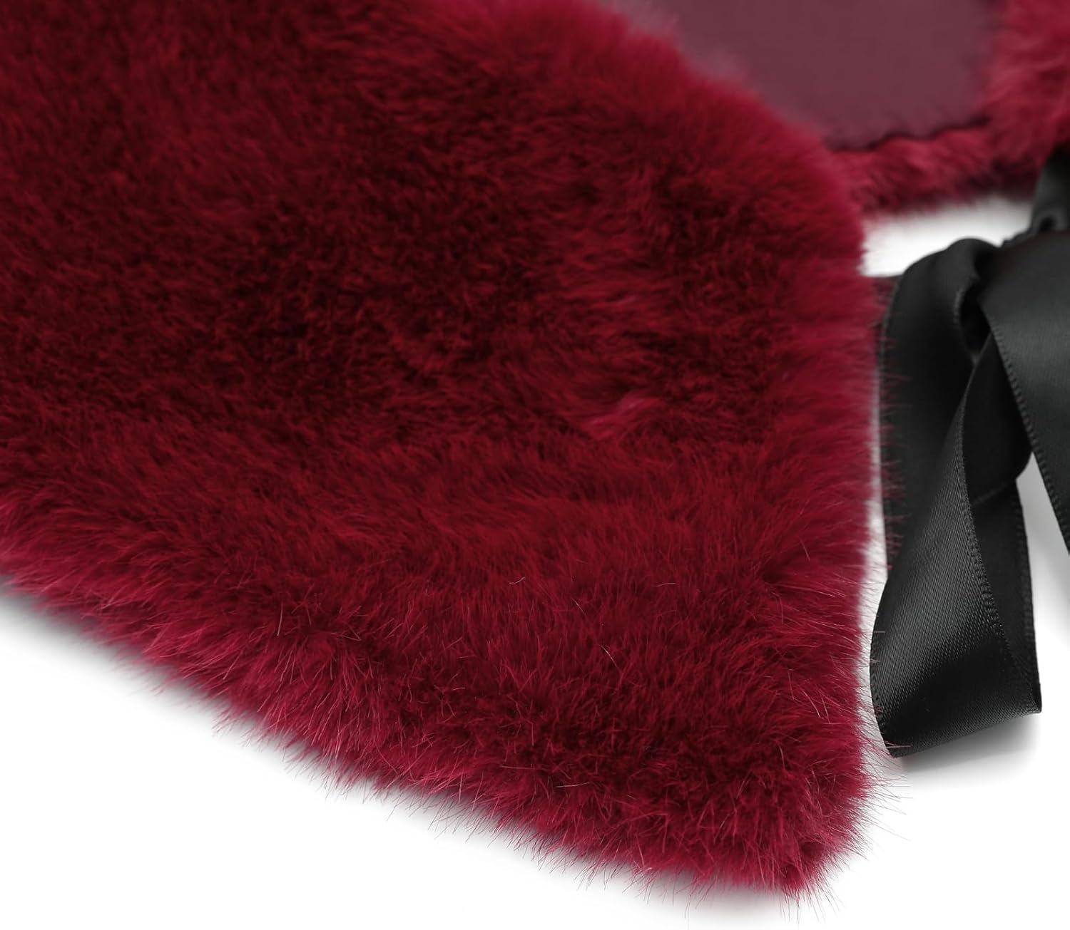 SUNDSGT Faux Fur Collar Scarf Women's Faux Fur Neck Warmer - Image 7