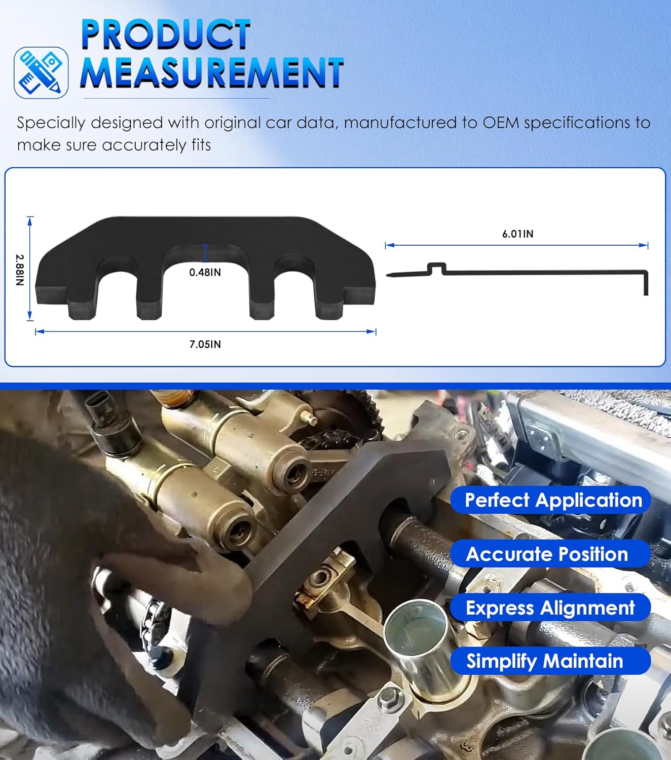 Camshaft Holding Tool Kit for Ford 3.5L & 3.7L 4V Engines, Timing Alignment Holder Tool with Chain Tension Tool Replace 303-1248 303-1530 thumbnail