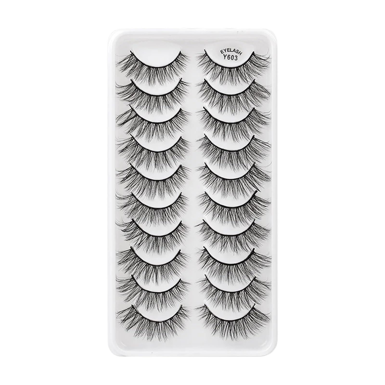 UAMOU Künstliche Nerz-Augenwimpern, MIX, 28 Stile, natürliche, weiche, künstliche Wimpern, flauschiges Volumen, handgefertigtes Kunst-Cils-Make-up in großen Mengen Cheerfully (Color : Y603, Size : 1