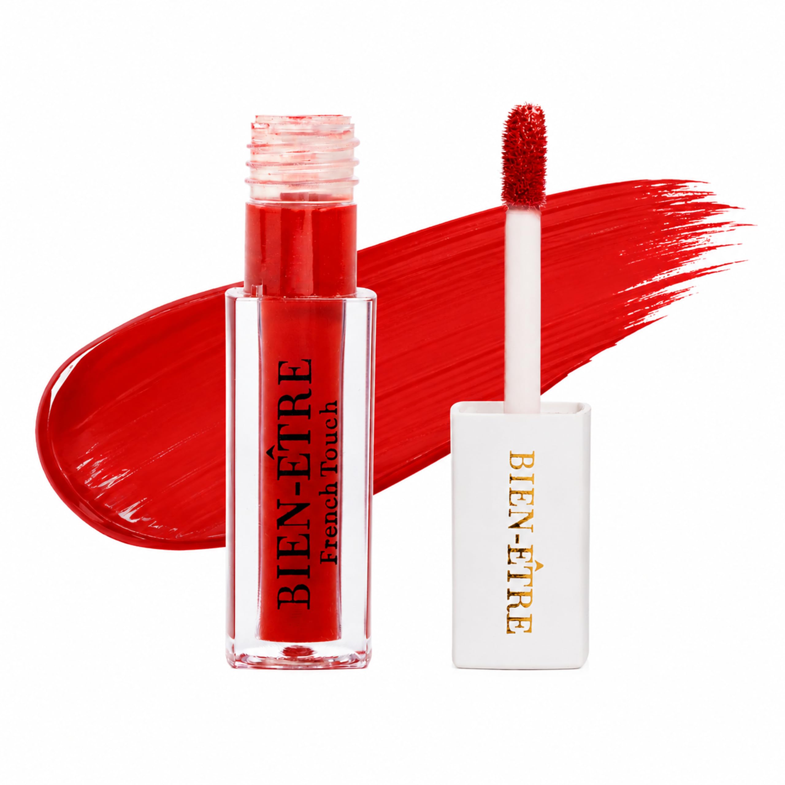 bien-être french touch matte liquid lipstick for women | mini red hot mess shade | up to 16 hrs long lasting, waterproof & smudge-proof | enriched with jojoba oil & shea butter | crack-free, non-drying finish 2ml