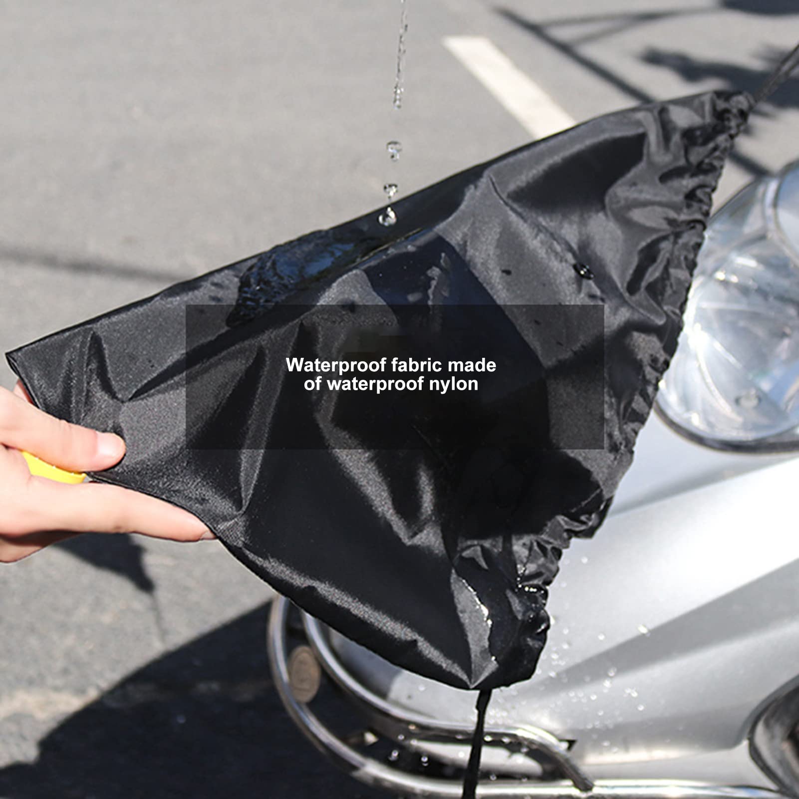 GOTOTOP Nylon Motorcycle Helmet Bag 30L Large Storage Foldable Helmet Carrying Bags with Drawstring, 15x10x0.5cm (XL)