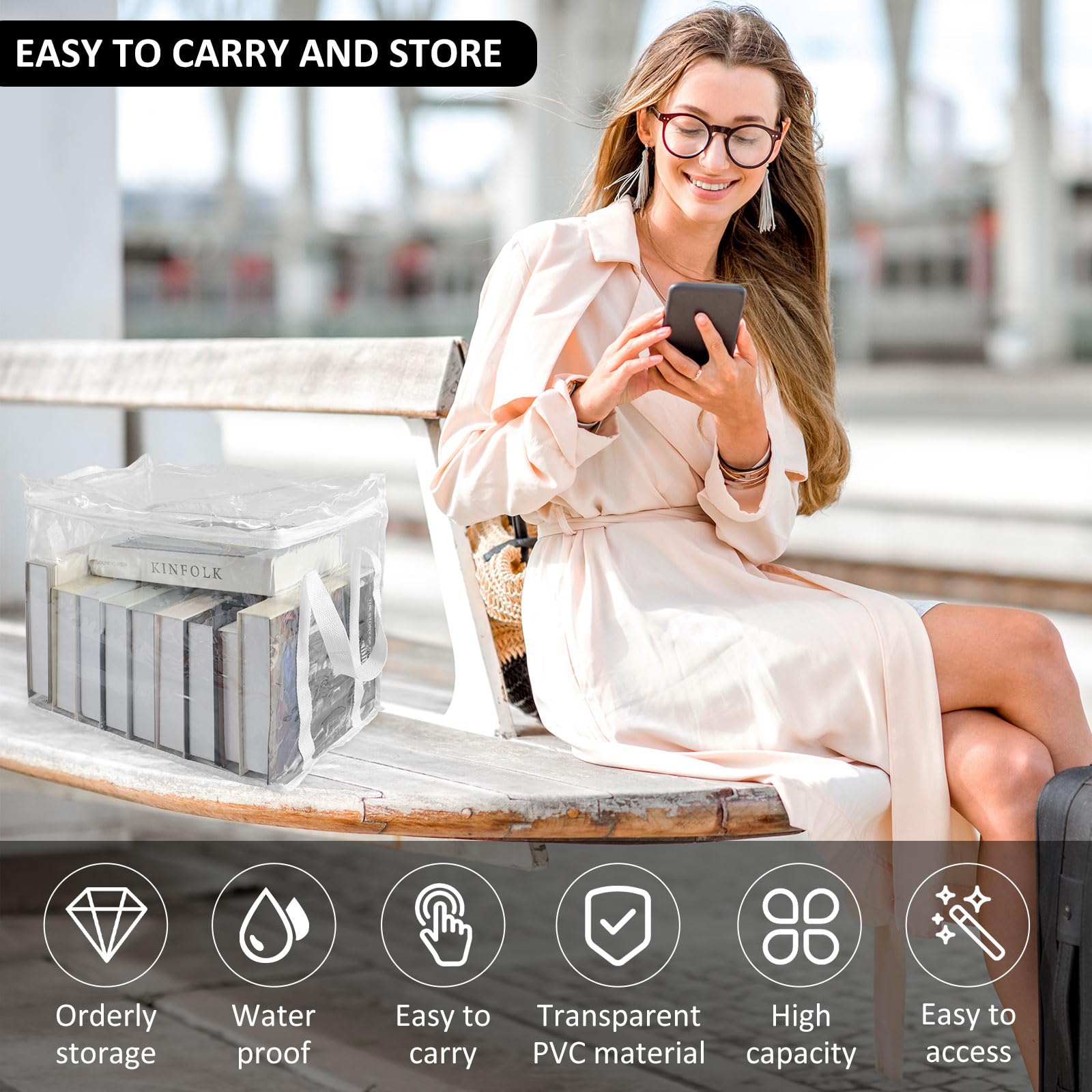 Blanket Storage Bags, Clear Moving Bag, Clear PVC Organizing Bags, Clothes Storage Organizer, Clear Moving Bag for Home Dorm Sheets Clothes