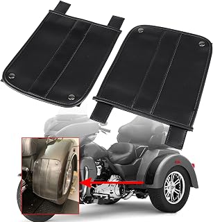 Black Universal Rear Fender Bra For Harley Trike Tri Glide, Champion, Lehman, Hannigan, California Sidecar, Roadsmith