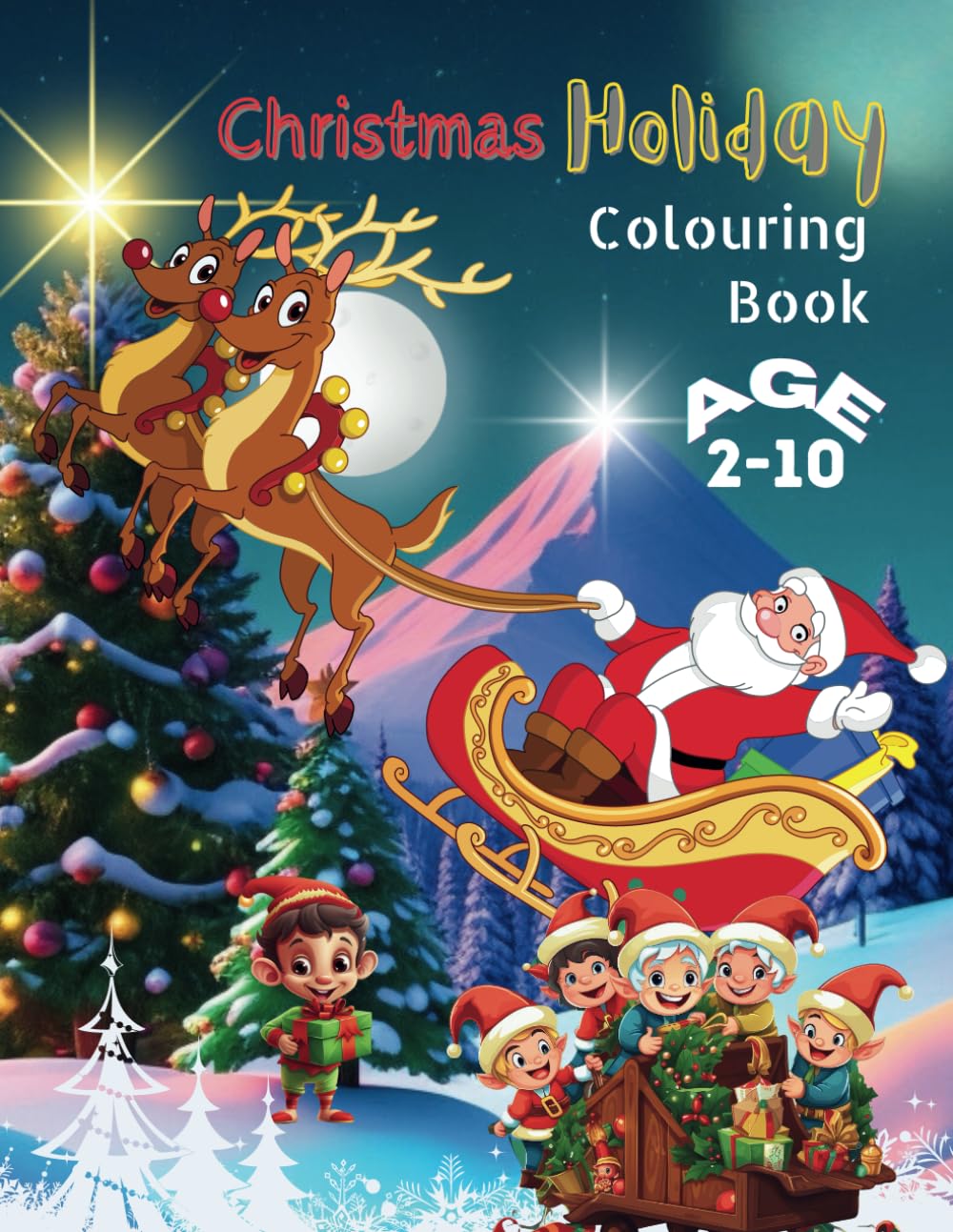 Christmas Colouring Book For Kids: Total 51 Fun Colouring Pages: Christmas Colouring Pages for Children And Toddlers, Christmas Gift For Kids