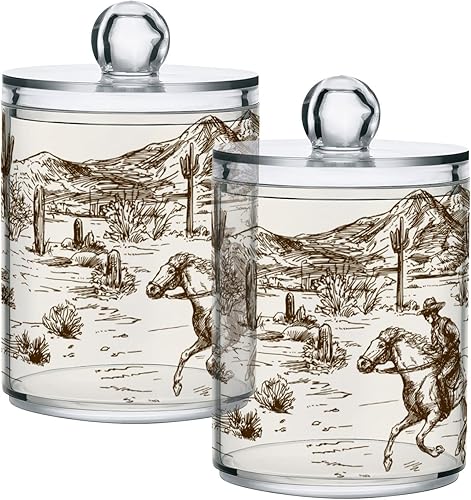 Blueangle Paquete de 2 recipientes dispensadores para bolas de algodón, hisopos de algodón, juego de tarros de boticario de plástico para