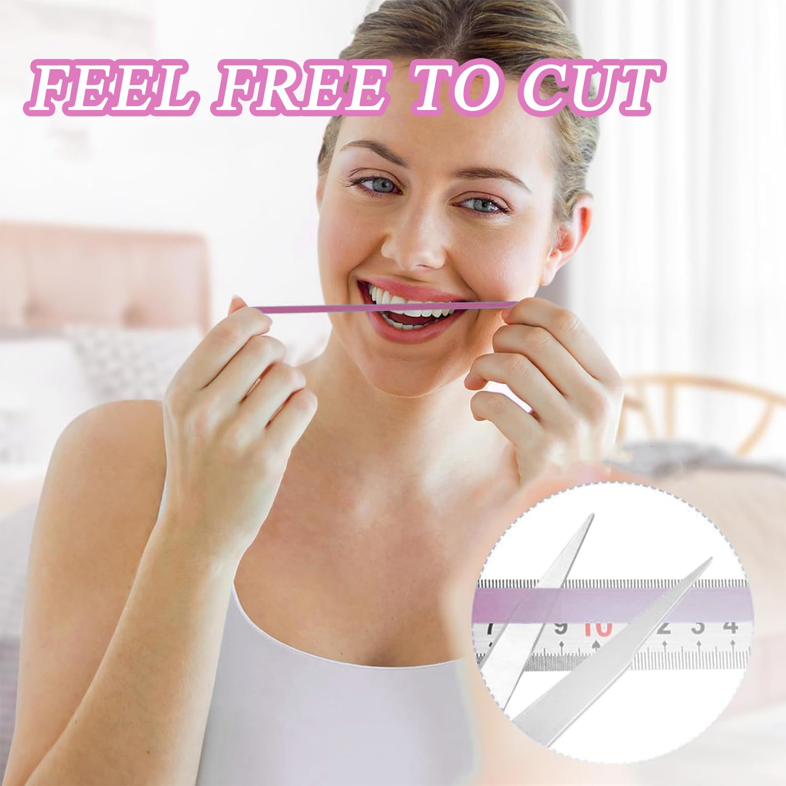 Papel de lija dental 4 mm ancho 6 m/rollo pulidora interdental herramientas de lijado rosa