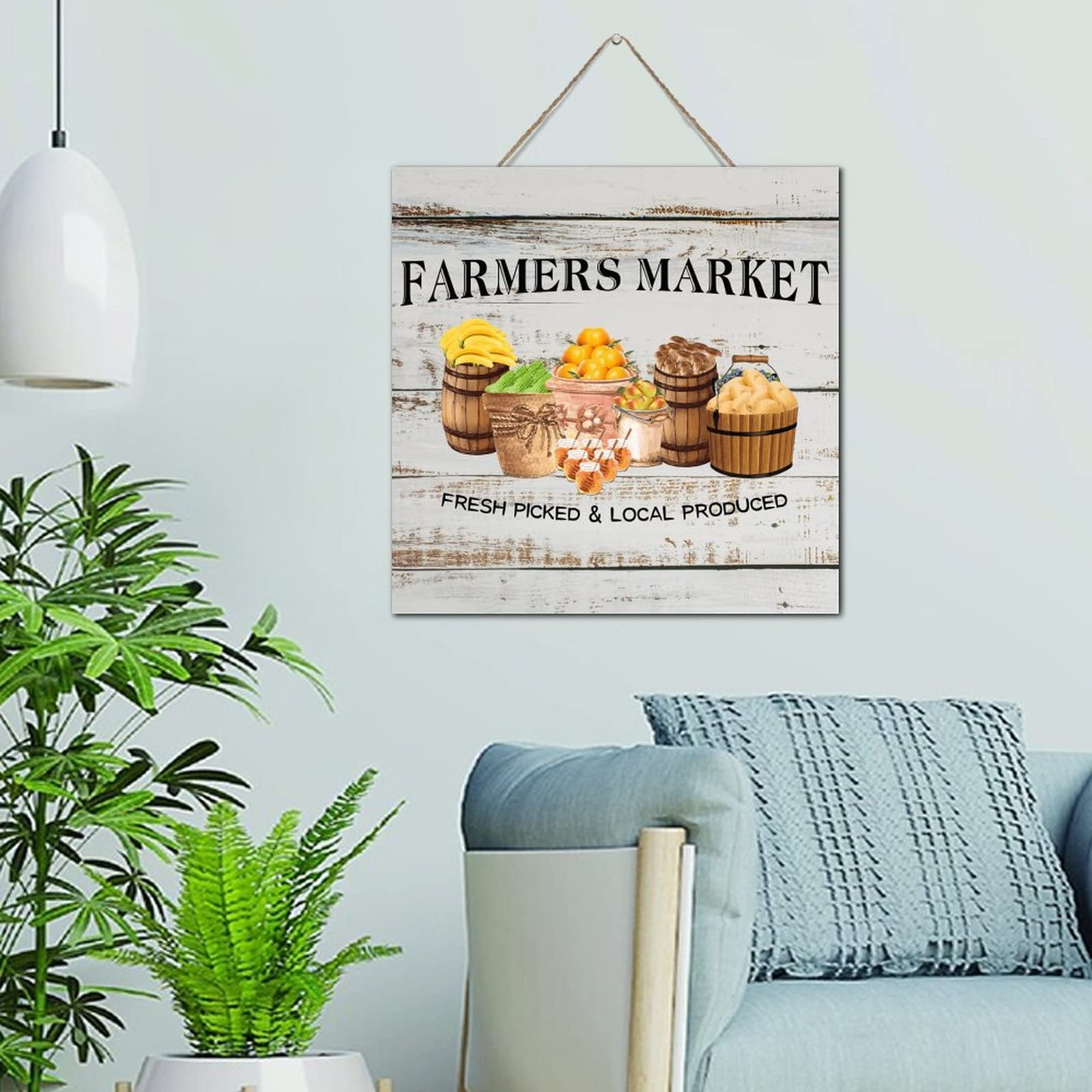 Cadeau de crémaillère : plaque en bois de ferme 30 cm pour la maison