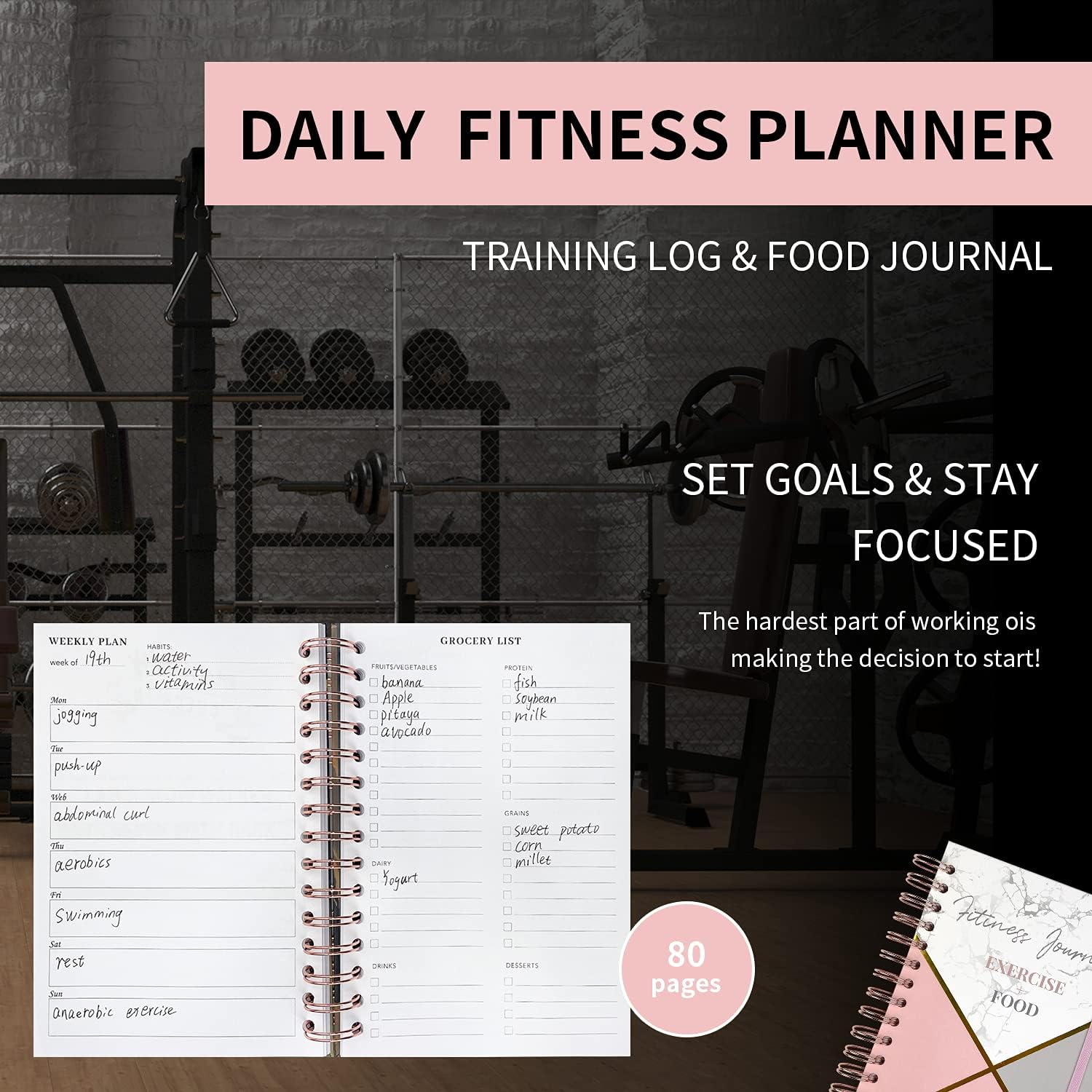 Sober dolphin Fitness Planners, and Training Diary - Set Goals, Track 100 Workouts and Record Progress : Sports & Outdoors