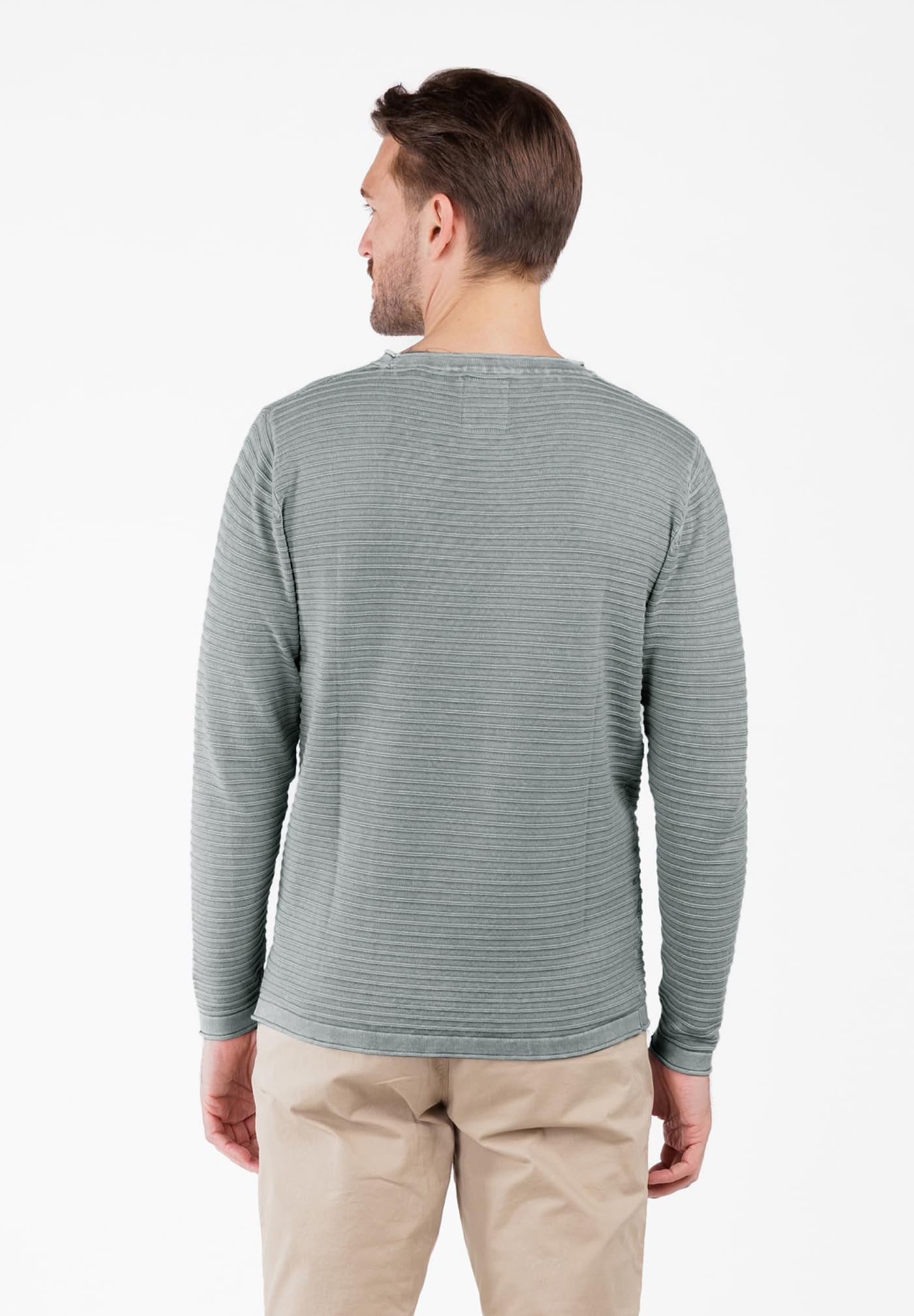 KEYLARGO Klmanuel okrągły sweter męski, Szałwia Green (1550), 3XL