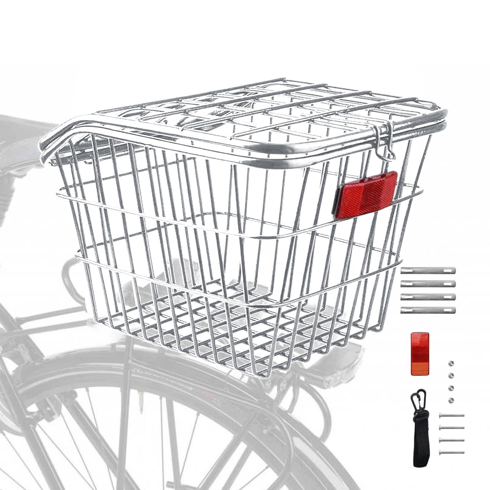 Rear Cycle Basket School Bag Storage Basket Frame Rear Shelf Bag Cargo