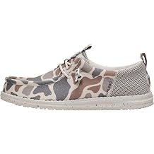 HEYDUDE Mens Wally Funk BURLEBO Deer Camo Slip On Shoe | Taupe/Camo Loafer