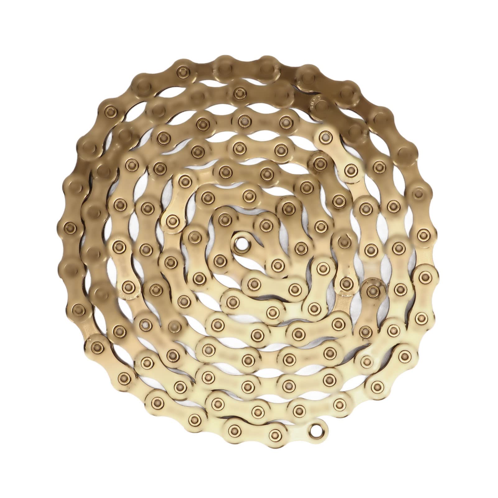 Cadena de bicicleta Cadena hueca de acero con alto contenido de carbono de 10 velocidades para bicicleta de montaña Bicicleta de carretera Oro 316 g Ligera Duradera Resistente a
