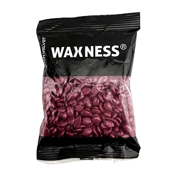 Waxness Italian Velvet Hard Wax Beads Small Bag Size 3.5 oz / 100 g Multidirectional Formula for Full Body and Large Areas Professional Use Made in Italy