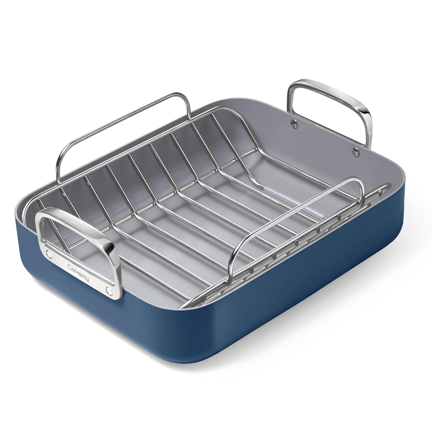 Caraway Roasting Pan - 16x13 Roasting Pan with Rack - Non-Stick Ceramic Coated - Non Toxic PTFE PFOA