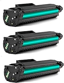Kit 3 Toners Compatível 105A W1105A para Laser 107a 107w MFP 135a 135w 137fnw, Alto Rendimento, com Chip Integrado, Preto
