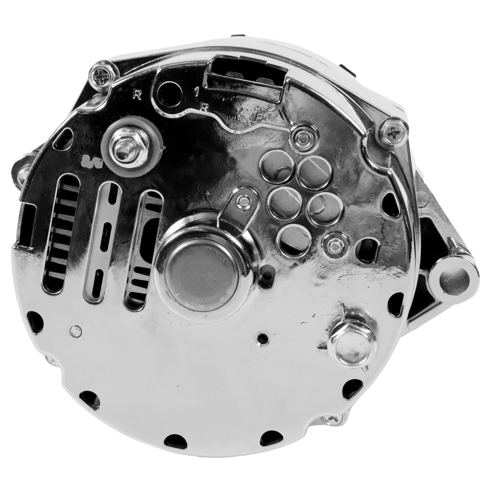 koła pasowego Alternator Pasuje do silnika GM 305 350 BBC SBC 1 szt. 110 Amp chromowany alternator ADR 0335-C wymiana samochodu części samochodowe Koło pasowe sprzęgła alternator