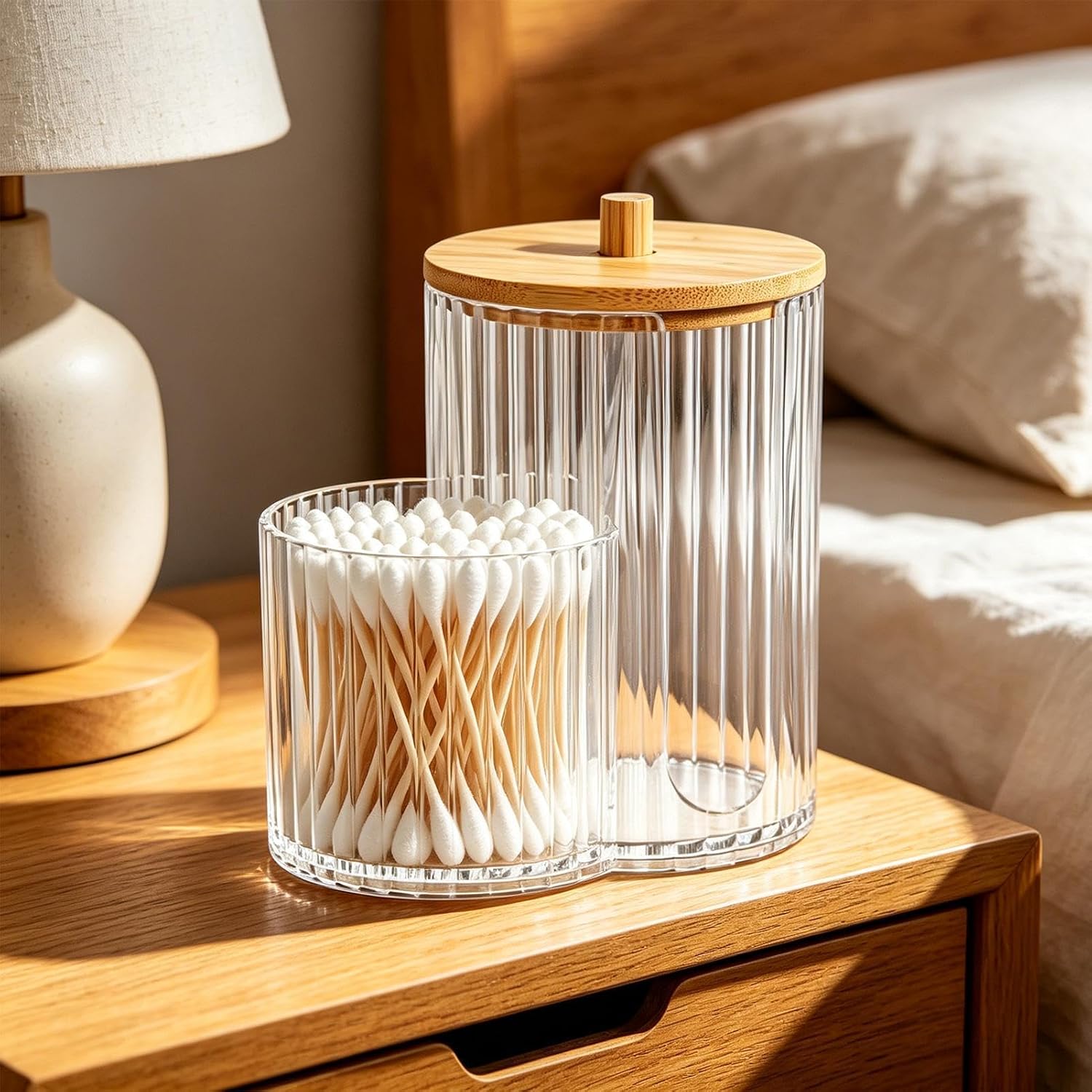 Qtip Holder Clear Dust-Proof Vanity Organizer image 3