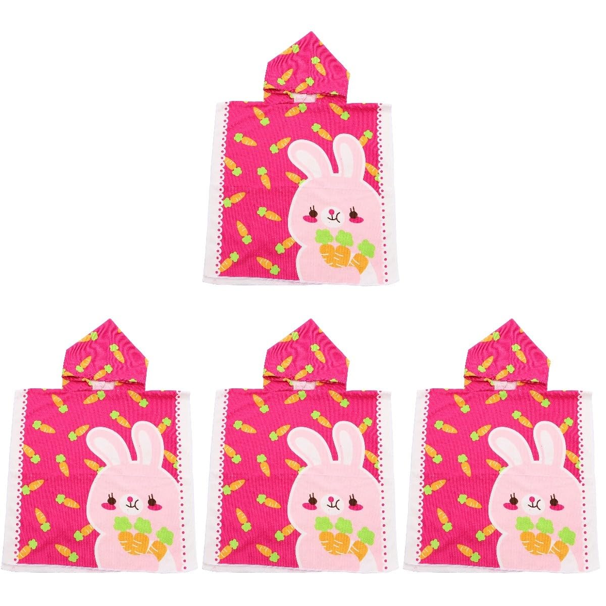 STOBAZA 4piezas Toalla De Playa Capucha para Niño Toalla Infantil Diseño y Divertido para Piscina y Playa y Absorbente