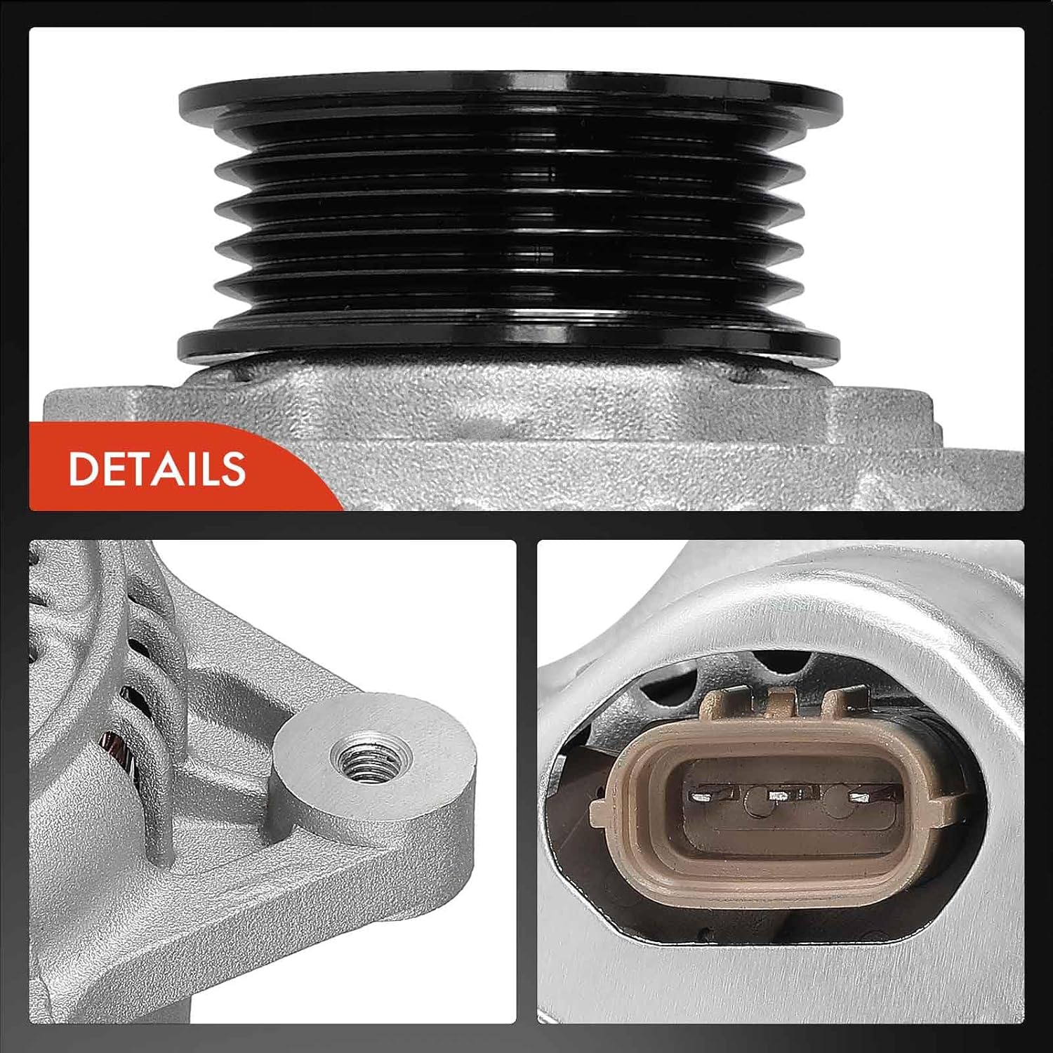 A-Premium Alternator Compatible with Toyota Tacoma 2000-2004, 4Runner 2000, 2.4L 2.7L, 12V 80A 5-Groove Pulley Clockwise, Replace# 101211-9630, 27060-75160