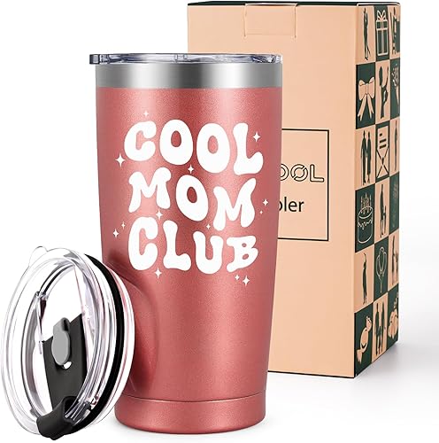 Regalos para mamá de hijas, hijos, regalos para mamá para cumpleaños de Navidad, vaso de club de madres geniales, regalos para nuevas madres para