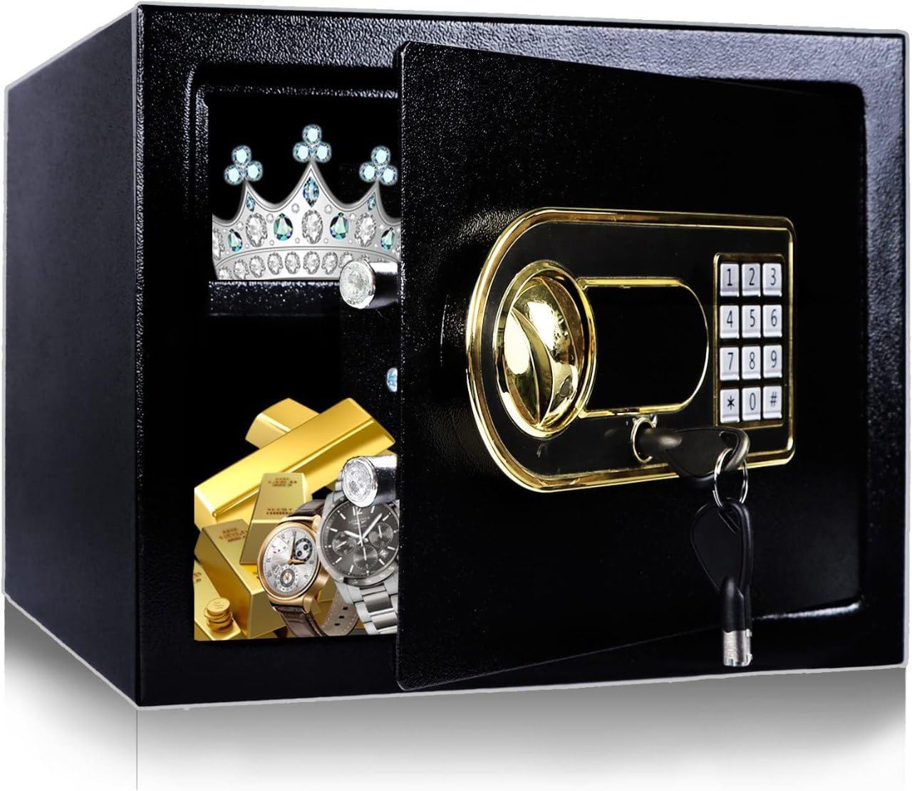 KAHUMBO Electronic Digital Safe Cabinet - Large Wall-Mounted Security Box for Home Office Cash Jewelry Documents